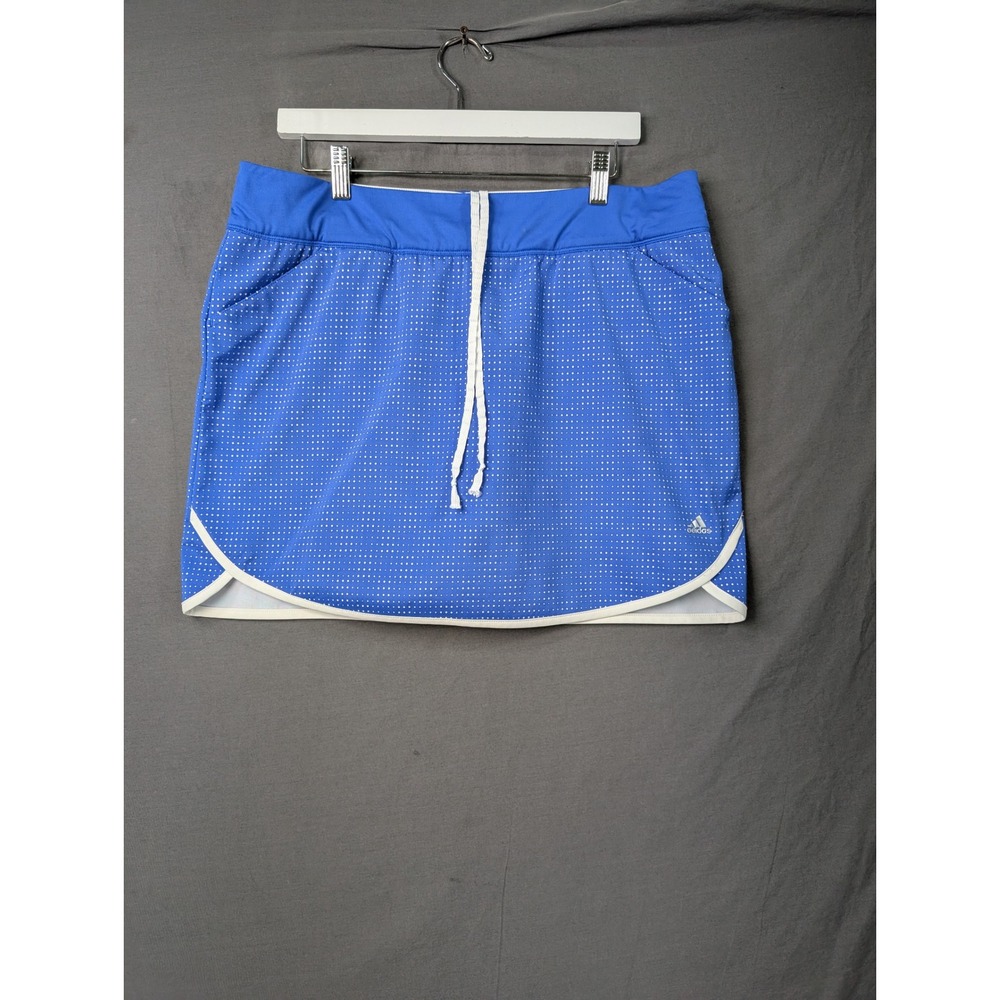 Adidas Womens Blue Polka Dot Golf Skort Athletic Tennis Skirt CE3006 Size L
